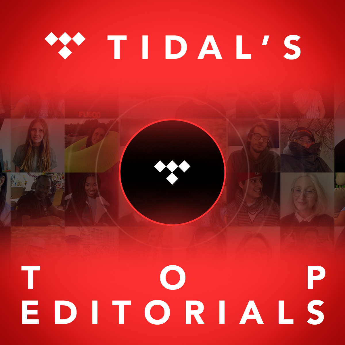 Red cover with the TIDAL logo reading "TIDAL's Top Editorials"