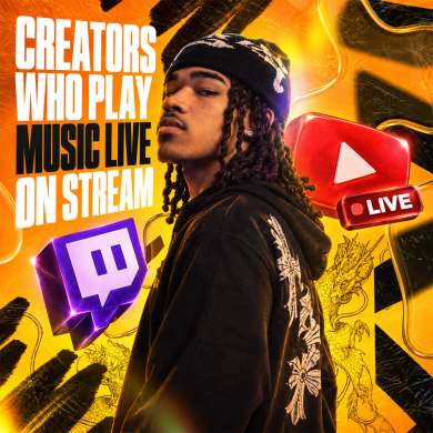 Creators Who Play Music Live on Stream — curated Virtual Publicist Collection artwork