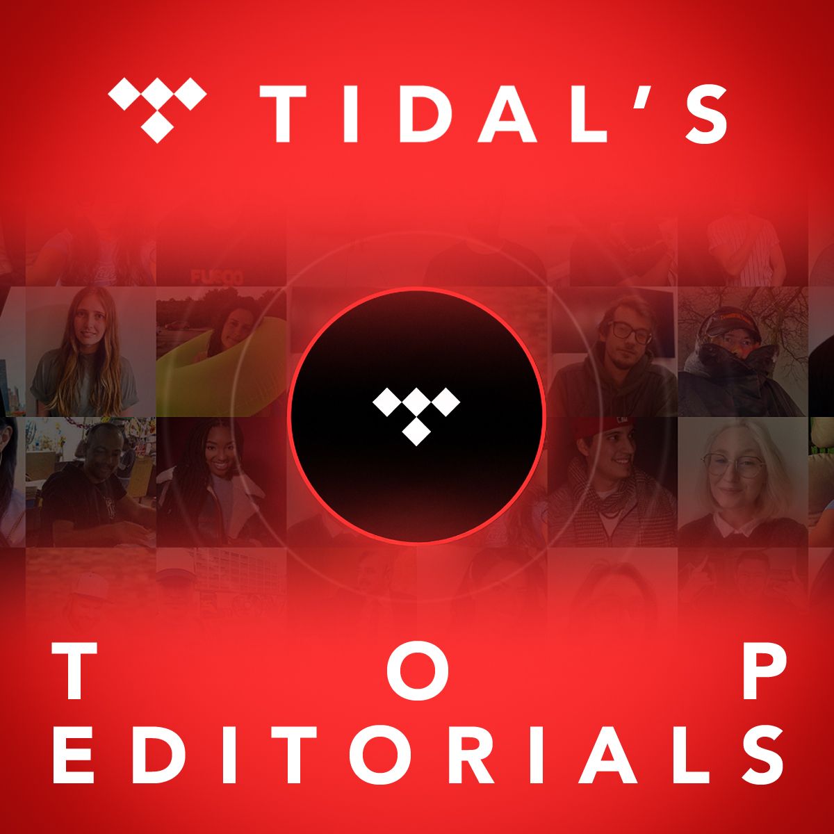 Red cover with the TIDAL logo reading "TIDAL's Top Editorials"