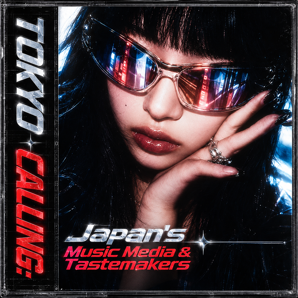 Tokyo Calling cover with a musician in mirrored sunglasses and metallic lettering.